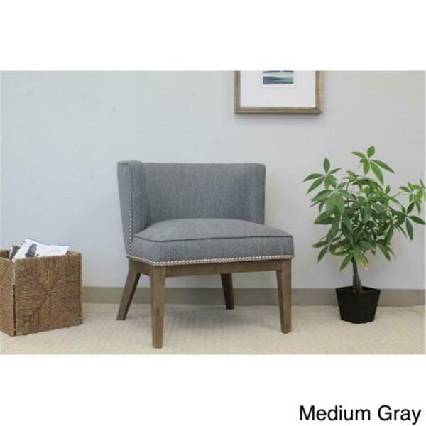 Norstar DW Frame Medium Grey Linen Mi - BK Box Arm, Silver Nail Head B529DWS-MG